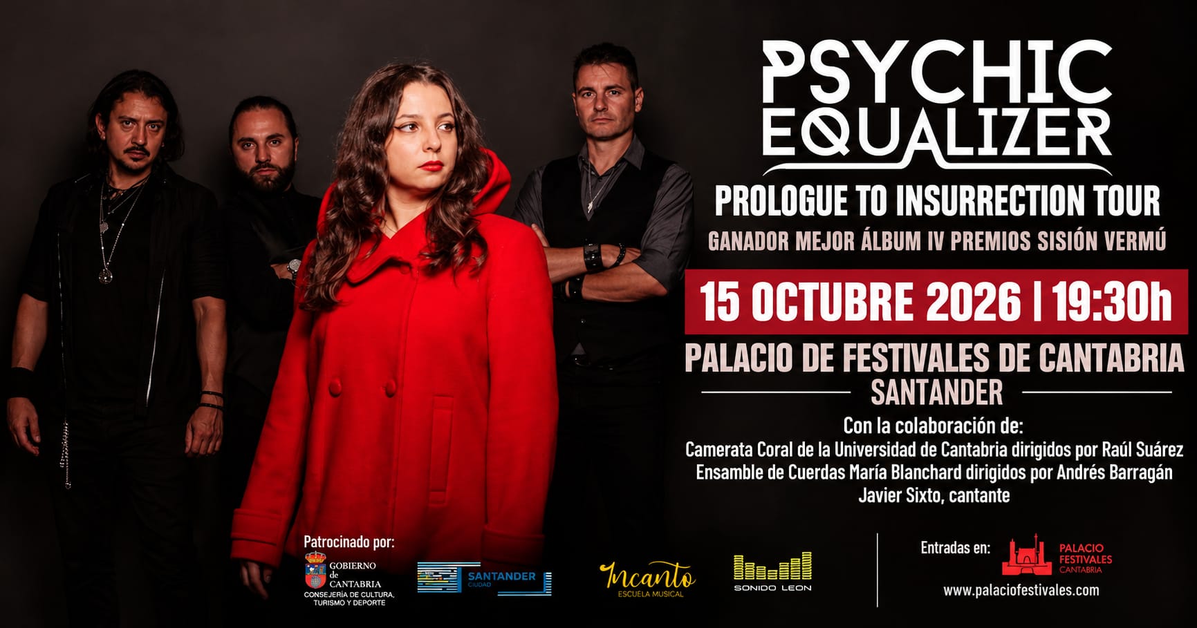 Psychic Equalizer actuará este jueves en el Palacio de Festivales de Cantabria