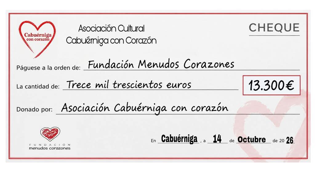 Cabuérniga con Corazón recauda 13.300 euros para la Fundación Menudos Corazones