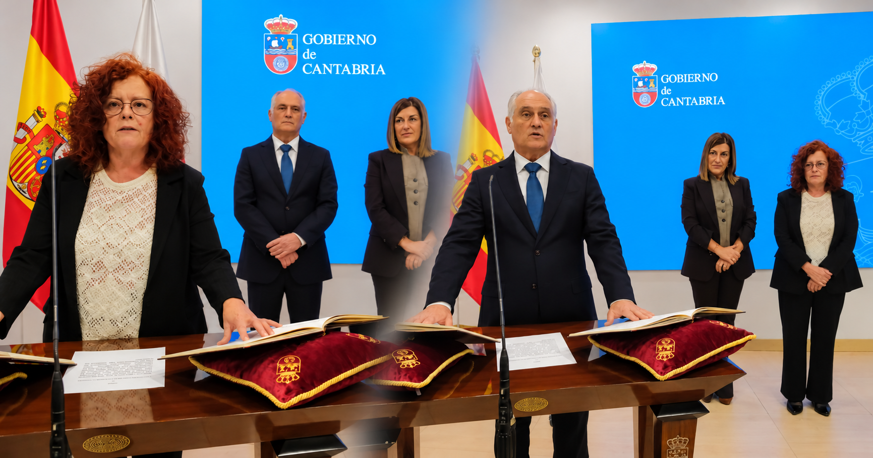 Juan Sáez y Tamara González toman posesión como nuevos consejeros del Gobierno de Cantabria