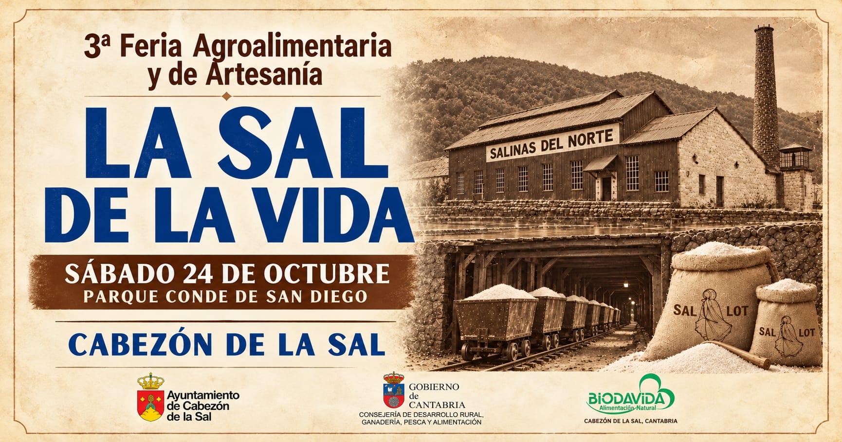 Cabezón de la Sal celebrará el 24 de octubre la tercera Feria «La Sal de la Vida»