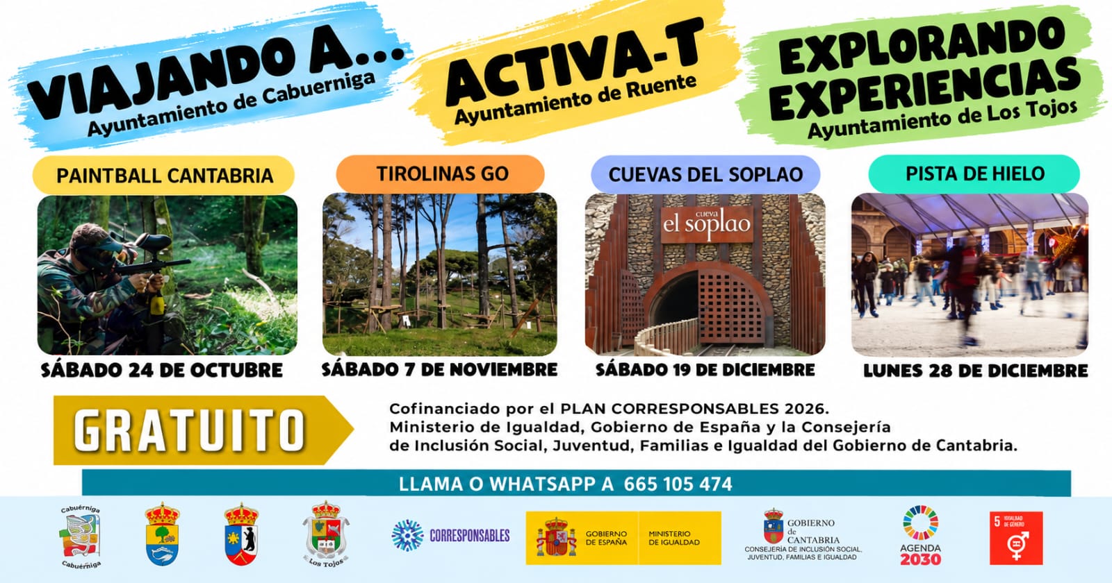 Los Tojos, Cabuérniga y Ruente organizan cuatro excursiones gratuitas para menores de 4 a 16 años