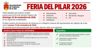 Cabezón de la Sal abre el plazo para solicitar puestos en la Feria del Pilar 2026