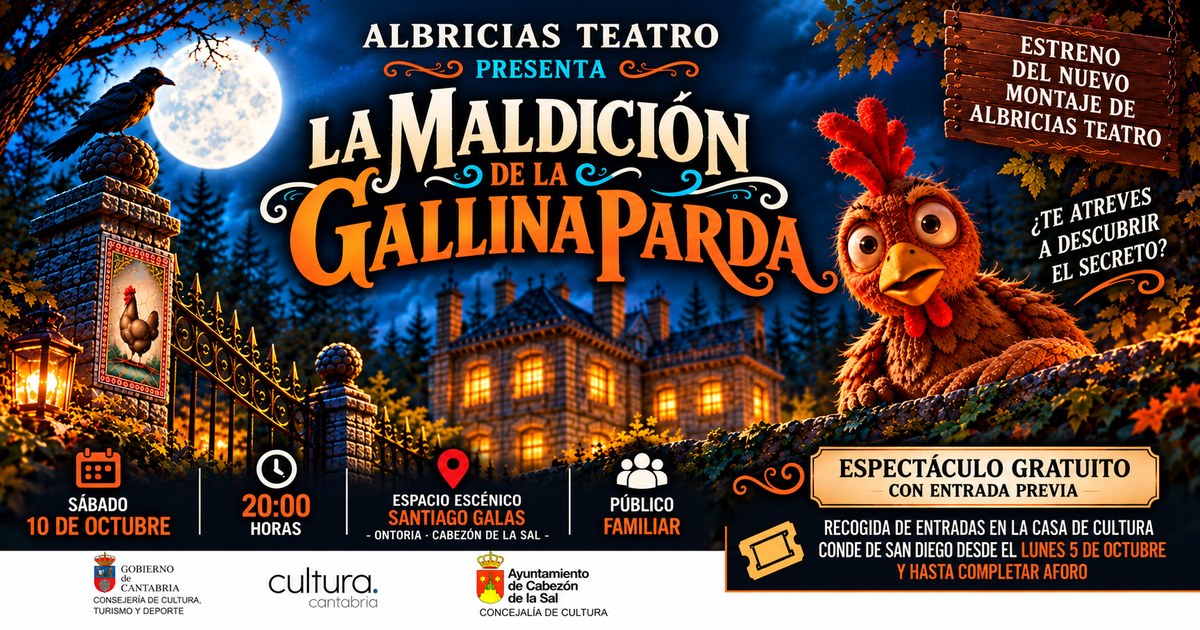 ‘La maldición de la gallina parda’ llega este sábado a Cabezón de la Sal